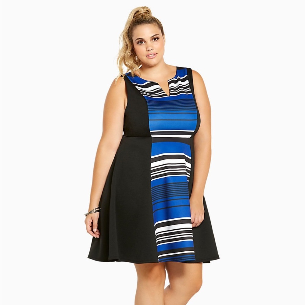 NWT Striped Scuba Dress